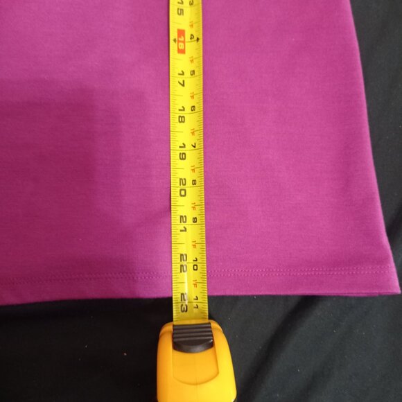 Banana Republic Women's Size S Basic Purple Pink Solid Polyester V-Neck Regular - Picture 4 of 6